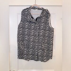 Leopard Print Zippered Vest 3xl *NWOT*